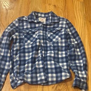 American Rag Navy and White Plaid Shirt
